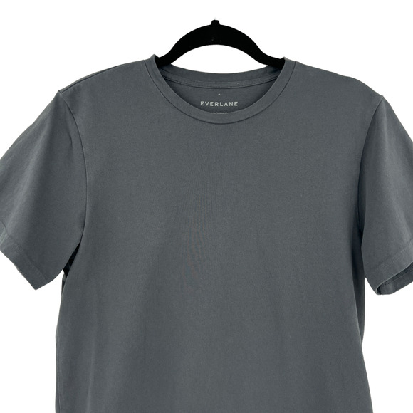 Everlane Mens Premium Heavyweight Grey Short Sleeve Cotton Tee - Picture 2 of 7